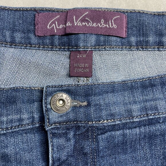 Gloria Vanderbilt Womens Blue Five Pocket Timeless Denim Capri Jeans Size 24W - Picture 6 of 10